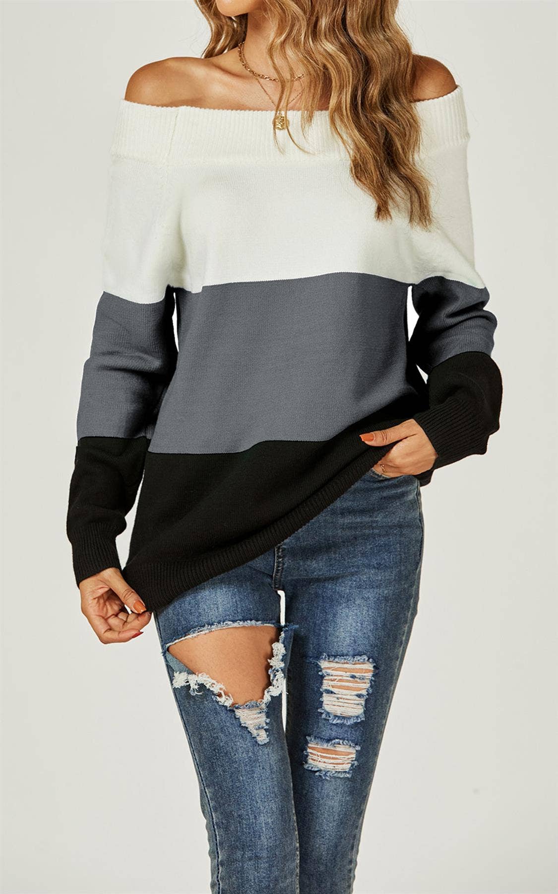 Pull à Épaules Dénudées