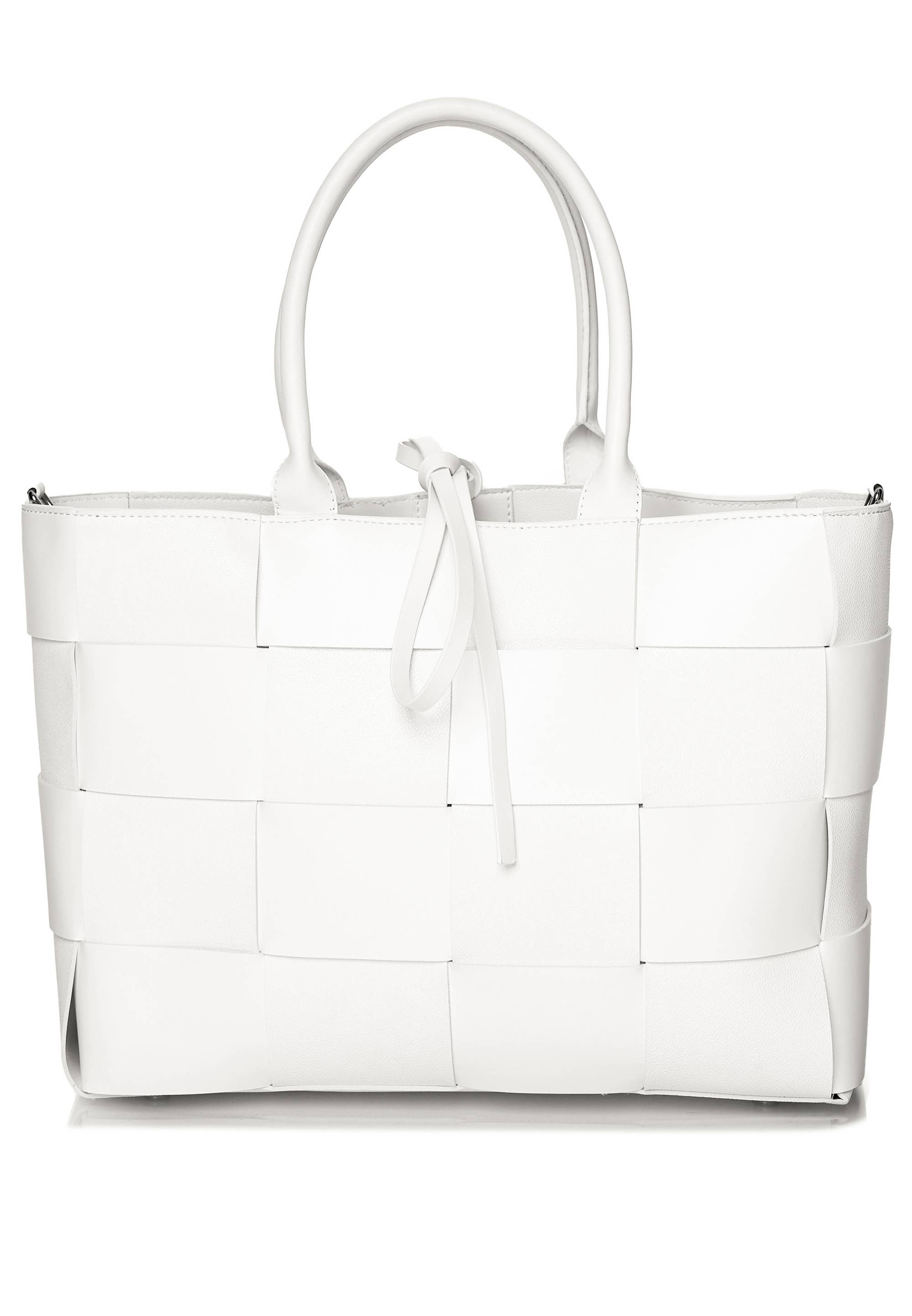 Sac Miraloma HJS - Sac Tressé Blanc avec Mini-Pochette