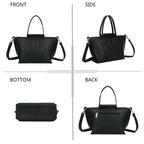 Sac à Main Hedra Noir - Sac Structuré Compact avec Bandoulière Ajustable