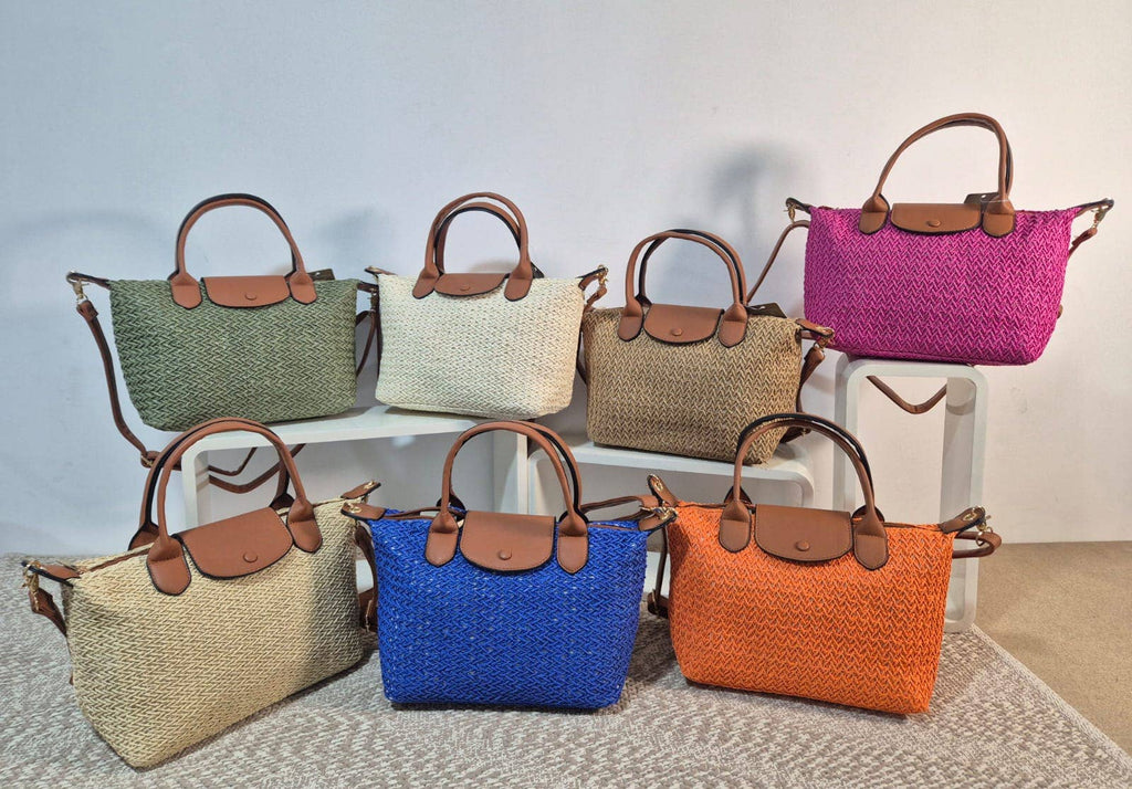 Sac à Main Raphia Double Fermeture Éclair Mia Larouge