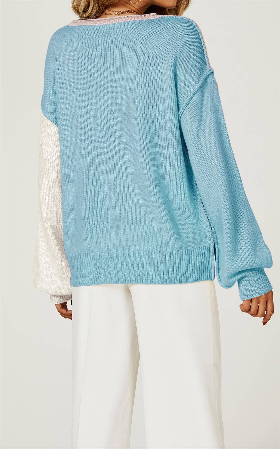 Pull décontracté colorblock