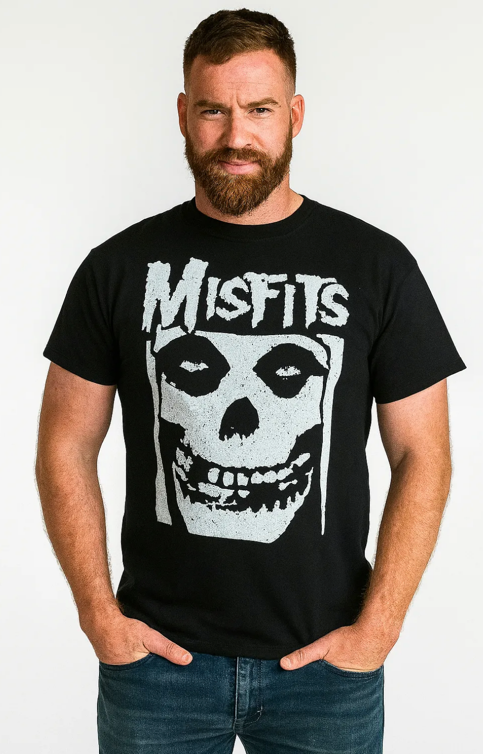 T-shirt Misfits Homme - Logo Close Up Noir