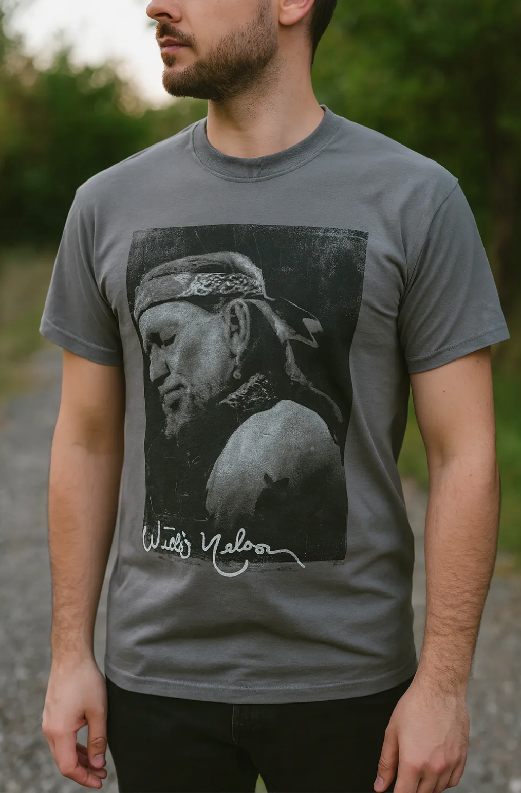 T-shirt Willie Nelson Signature Homme -