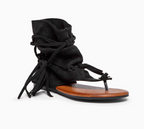 Sandales Bohème à Franges - Sandales Plates Perforées