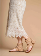 Sandales Bohème à Franges - Sandales Plates Perforées