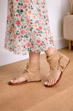 Sandales Bohème à Franges - Sandales Plates Perforées