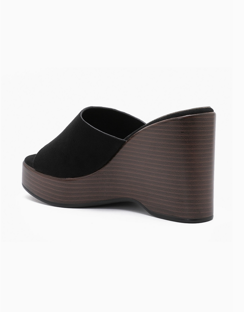 Mule Compensée Large Bride - Design Minimaliste