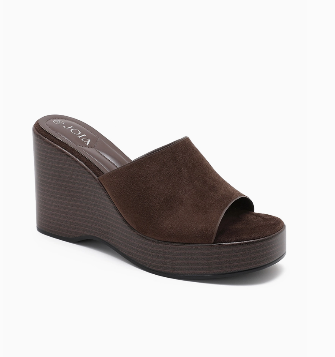 Mule Compensée Large Bride - Design Minimaliste