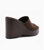 Mule Compensée Large Bride - Design Minimaliste