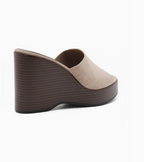 Mule Compensée Large Bride - Design Minimaliste