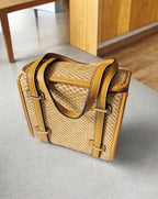 Sac Rigide en Raphia Mia Larouge -