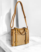 Sac Rigide en Raphia Mia Larouge -