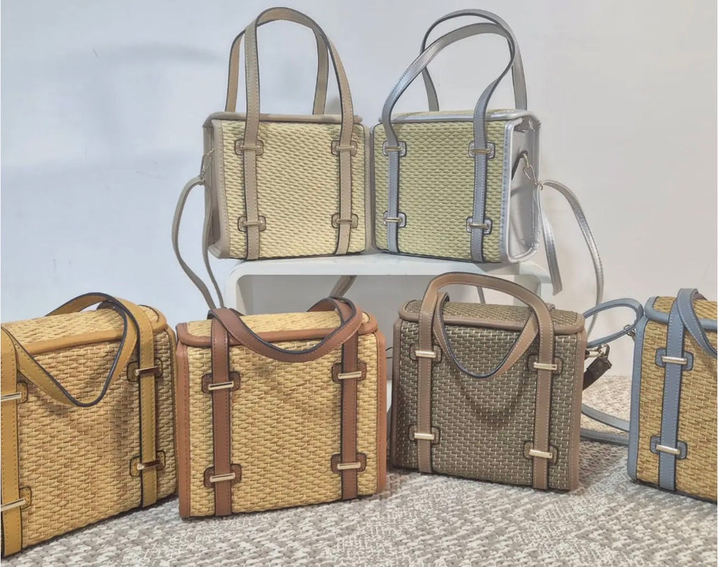 Sac Rigide en Raphia Mia Larouge -