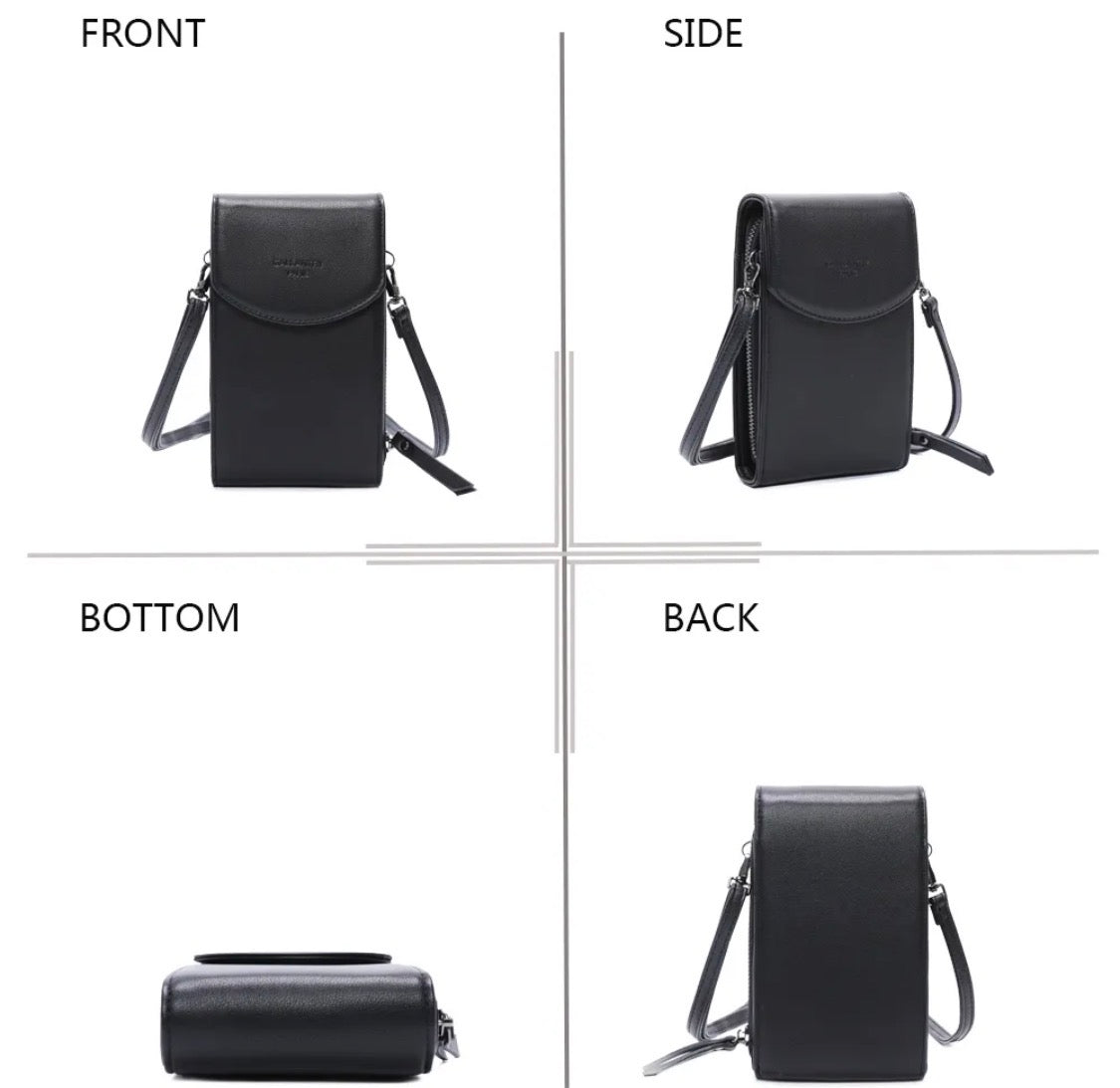 Portefeuille Femme Délicate Noir - Compact et Élégant avec Multiples Compartiments