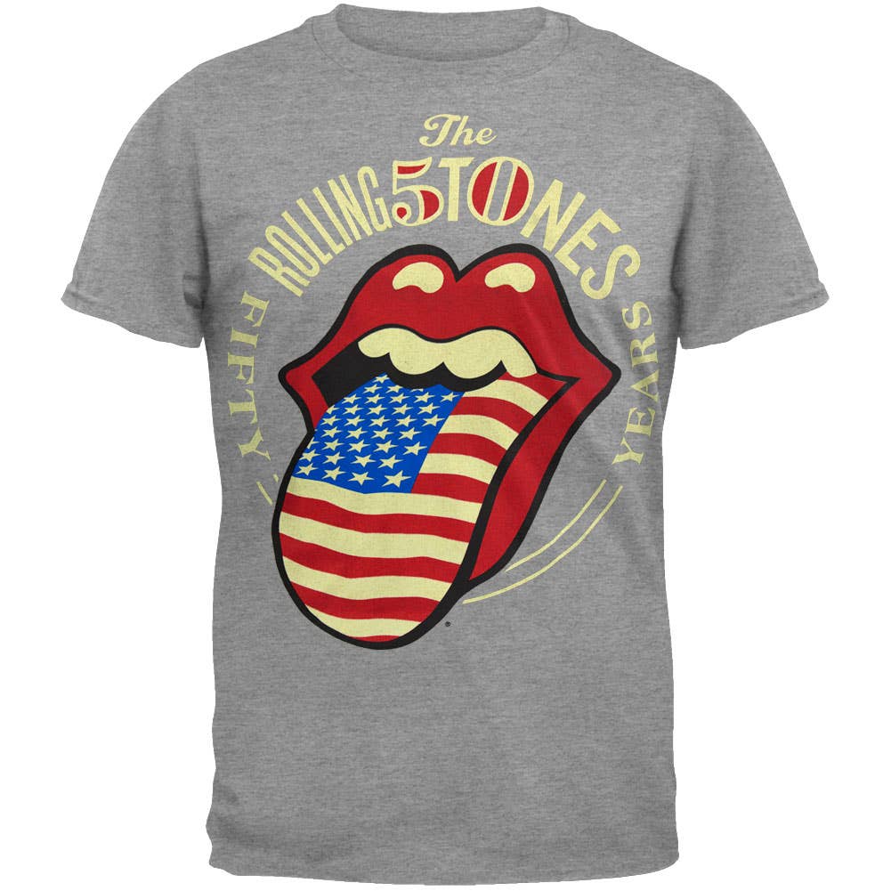T-shirt homme Rolling Stones - Logo langue 50e anniversaire