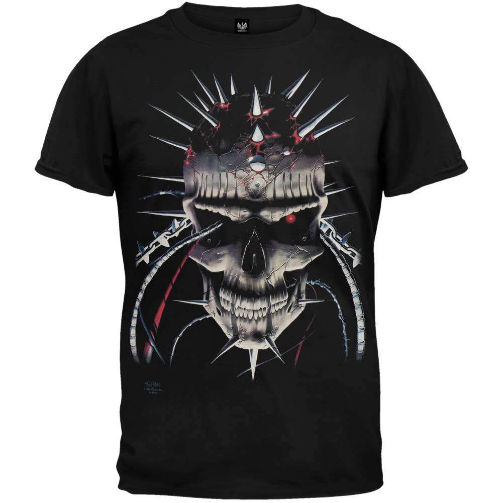 T-shirt Homme Skulbone Crâne Câblé - Style Punk Rock Streetwear