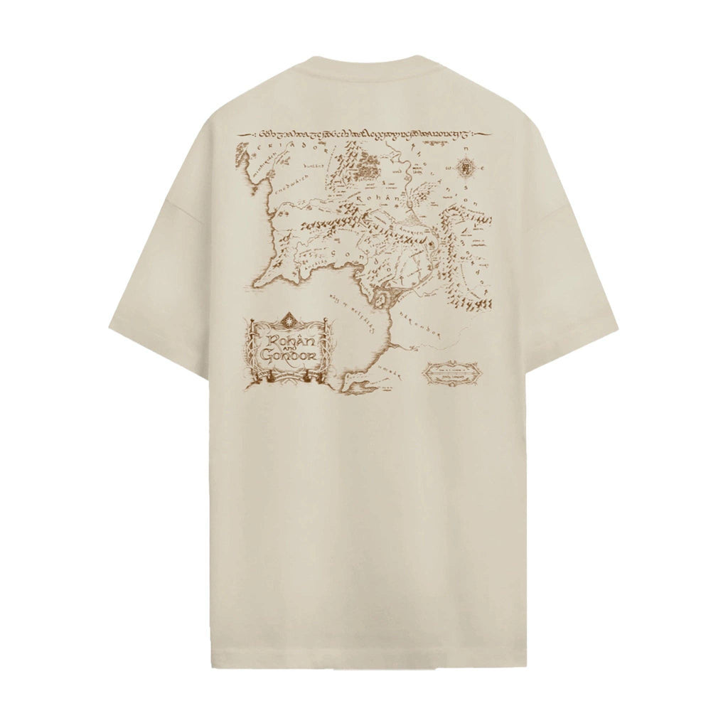 T-shirt Oversize Carte Seigneur des Anneaux