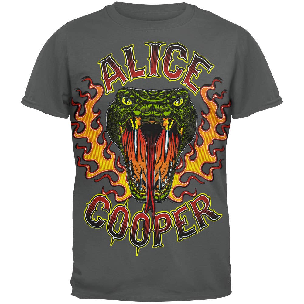 T-shirt Homme Alice Cooper - Tournée Snake Flames